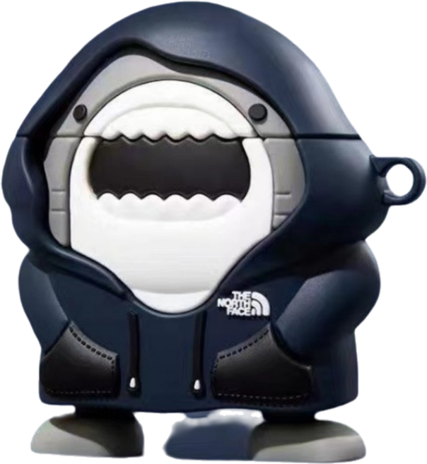 샤크3형제 케릭터 에어팟케이스 전기종, 후드티샤크, 에어팟4세대