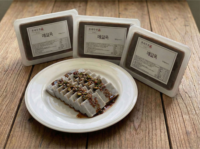 부자두부 국산 100% 메밀묵, 3개, 500g