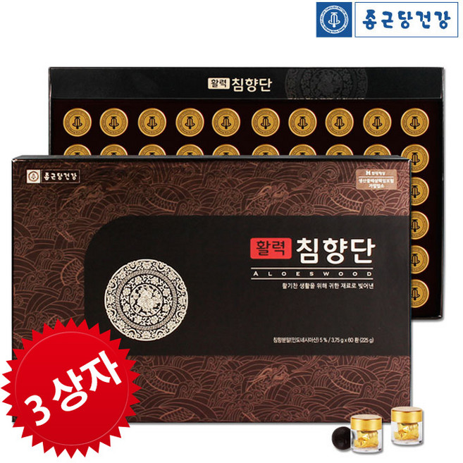 종근당건강 활력 침향단 60환, 225g, 3개