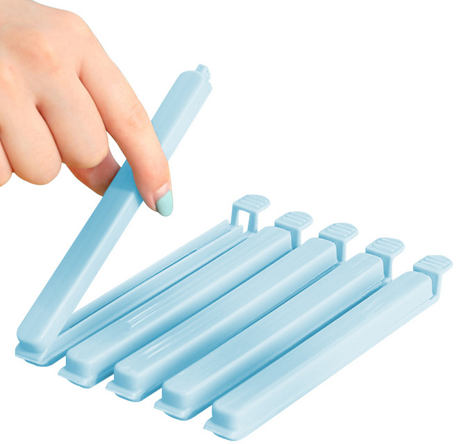 비라이프 컬러 파스텔 다용도 봉지집게 과자집게 밀폐클립, 15개, 블루