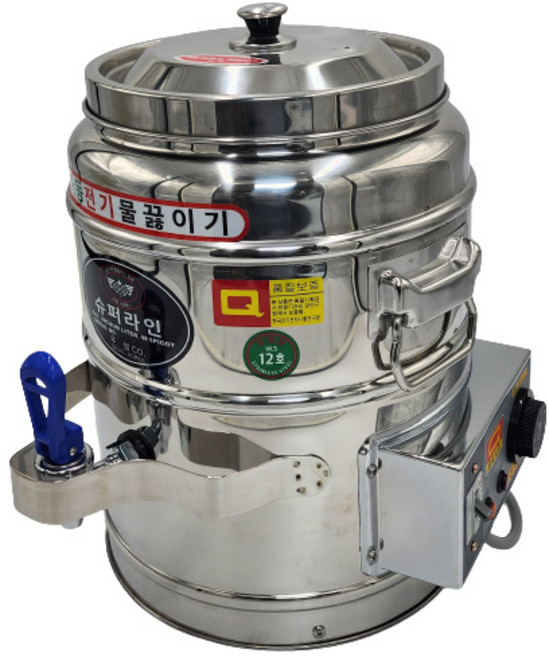 우성금속 슈퍼라인 스텐 자동 전기 물끓이기 물통 라면 육수 온수통, 전기물끓이기 12호