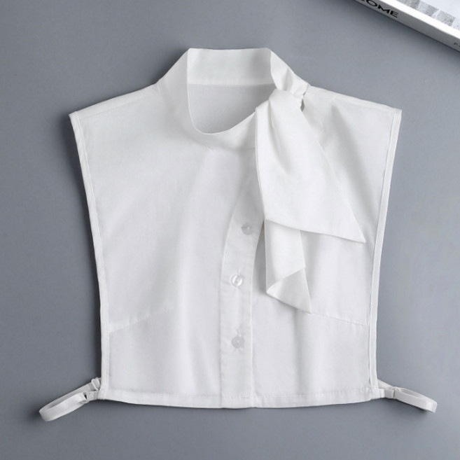 라일리 사이드타이 블라우스 페이크카라