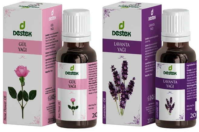 데스텍 터키 라벤더오일 20ml Destek 천연 아로마 100% 에센셜오일 원액+ 터키 장미오일 Destek 로즈오일 20ml, 1개 - 쿠팡