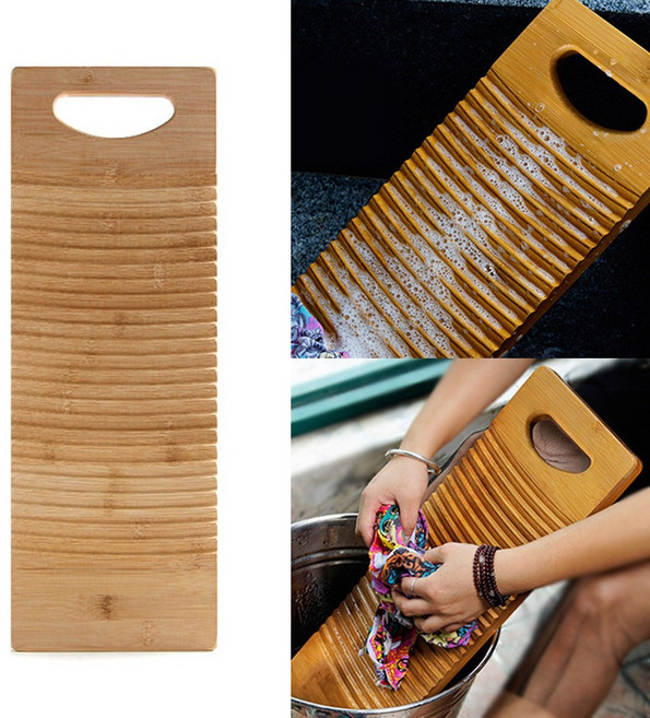 위아더 대나무 손세탁 빨래판 50cm 원목