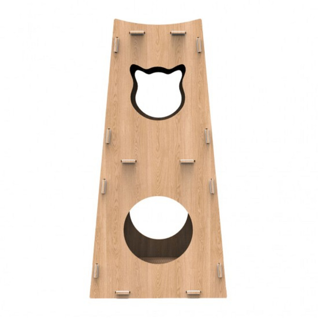 루어캣 고양이 스크래쳐 숨숨집 타워, 라이트브라운, 1개