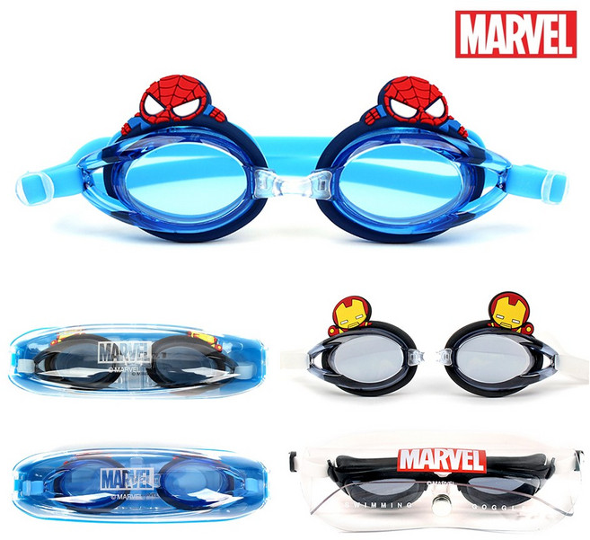 키즈노리 마블 스파이더맨 아이언맨 캡틴아메리카 물안경 유아동 수경 5종중 택1, 스파이더맨(심플)