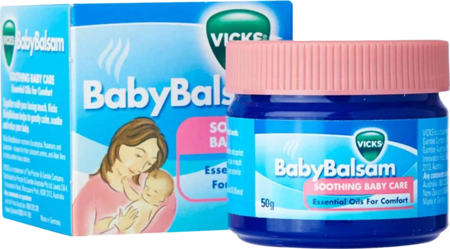 호주직송 빅스 베이비 발삼 Vicks Baby Balsam 아기 기침완화 수딩 마사지 크림, 50g, 1개 - 쿠팡