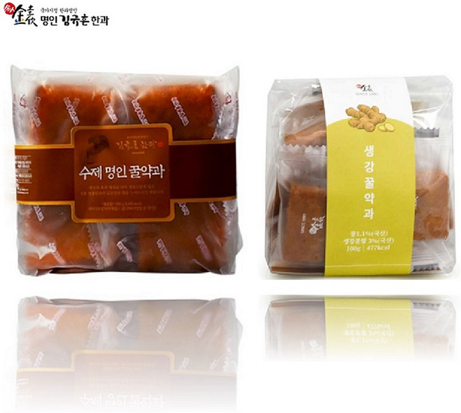 김규흔 한과 수제명인꿀약과 320g(8개입)+생강꿀약과 100g, 18개, 23.3g