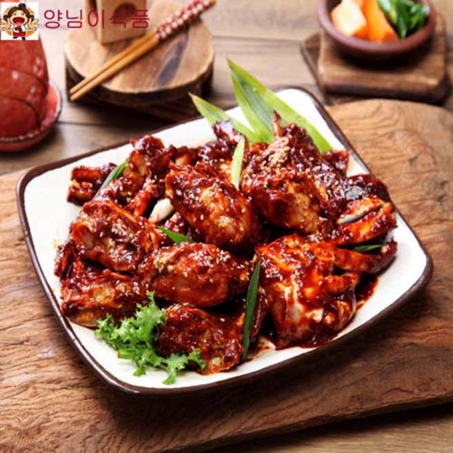 양님이 국내산꽃게로만든 양념게장 1kg /순살로만양념게장/맛있게매운쭈꾸미 /양념낙지볶음 /간편한밀키트 /캠핑요리, 매운양념게장, 1개