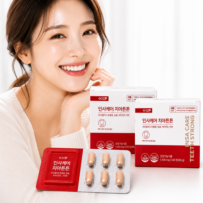 이가 탄탄 프로폴리스 추출물 코랄칼슘 치아 치아건강, 30개, 6정