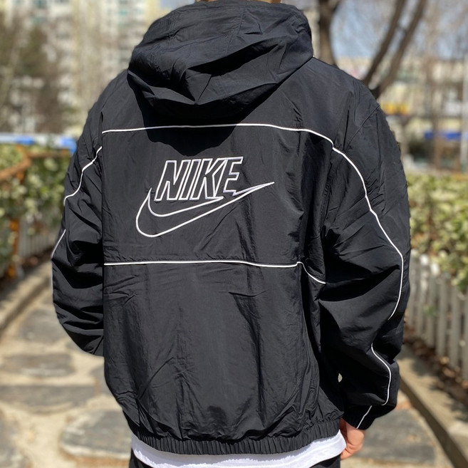 [국내매장AS] 나이키 바람막이 남성 자켓 후디 클럽 집업 레트로 기본 오버핏