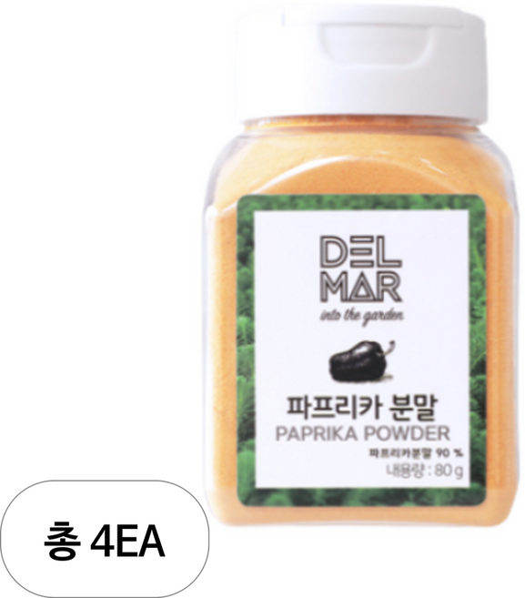 딜리셔스마켓 파프리카분말 소형, 80g, 4개