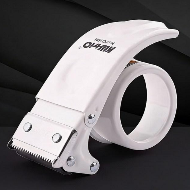 콜콜러브 금속 테이프 커터기 가벼운 내구성 포장 테이프 절단기 오피스 가정용 포장기, 화이트, 1개