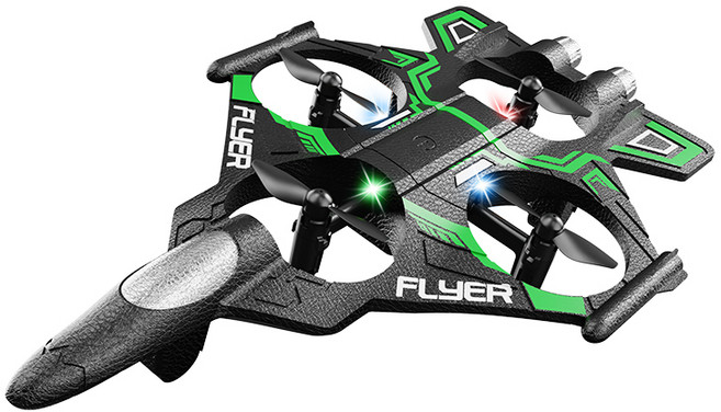 전투기 드론 rc 미니 전투기 (배터리 2개입), 그린색, 1개