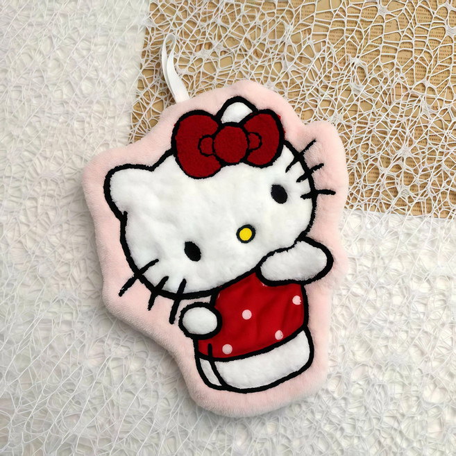 라온샵 핸드타올 부드러운 흡수력휴대용 수건, 레드키티, 1개