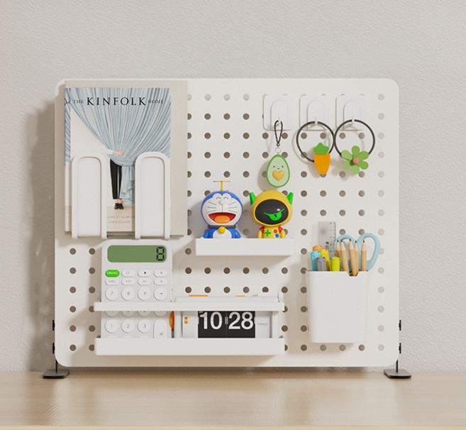 서치잇 책상 정리함 수납 책상타공판 거치대 홀보드 파티션 악세사리 정리 클램프 파티션 데스크 페그보드 대형 50*40 책상 파티션 풀세트