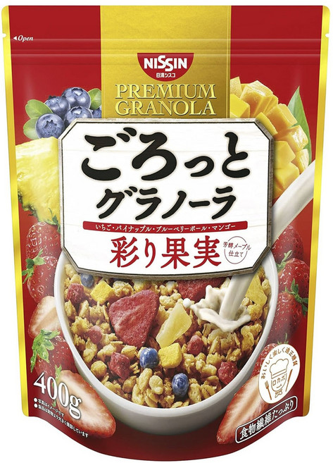 닛신 데굴데굴 그래놀라 컬러 과일, 400g, 1개