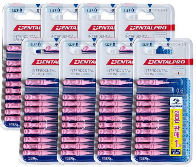 잭스 덴탈프로 치간칫솔 0단계 10p(0.6mm) 8개, 0.6mm, 10개입