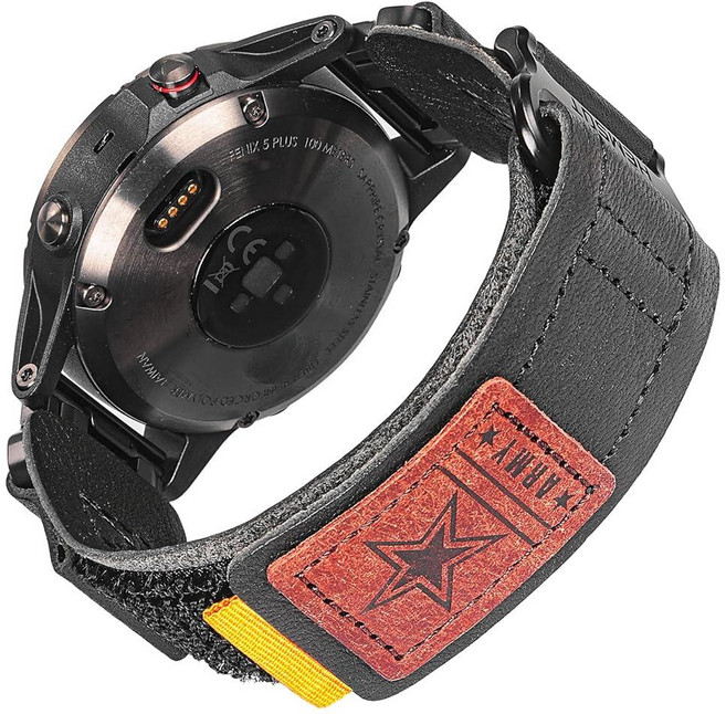 Garmin 시계 밴드와 호환 우븐 루프 디자인의 매우 견고한 나일론 스포츠 스트랩 Fēnix/Forerunner/Approach/MARQ/Quatix/D2 시리즈 터프, 20MM / Middle (7.2'' to 8.2''), BLK/3