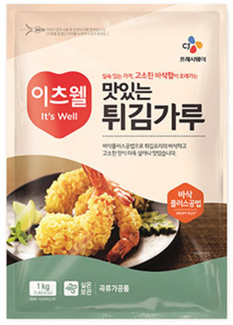 이츠웰 튀김가루, 1kg, 3개