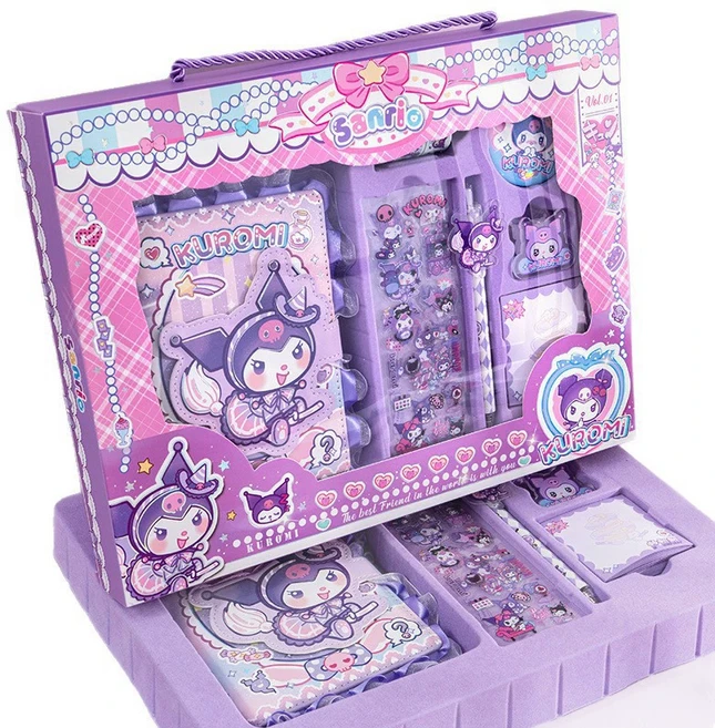 TN77 산리오 귀여운 캐릭터 학용품 초등학생 다이어리 꾸미기 다꾸 필기구 문구세트 선물세트, 쿠로미 A타입, 1개