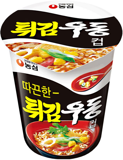 튀김우동 컵면, 62g, 4개