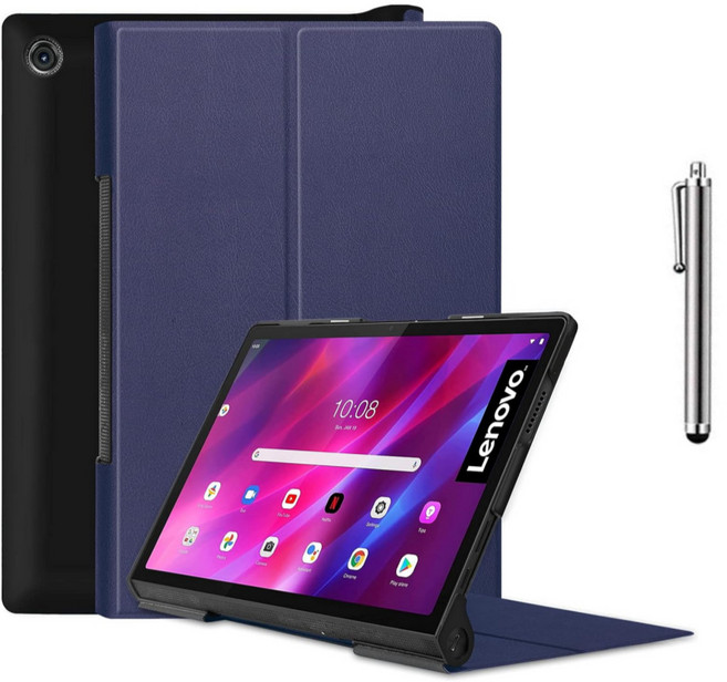 레노버 요가탭11 호환 케이스 플립 하드 커버 케이스 거치대 YT-J706F J706N 케이스나라 Lenovo Yoga Tab11, 네이비