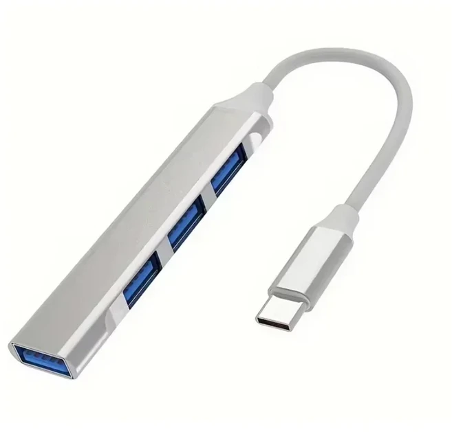 USB C 허브 타입 스플리터 썬더볼트 3 도킹 스테이션 노트북 어댑터 맥북 에어 M1 아이패드 프로 100M RJ45, 08 Silver typec 4 in 1