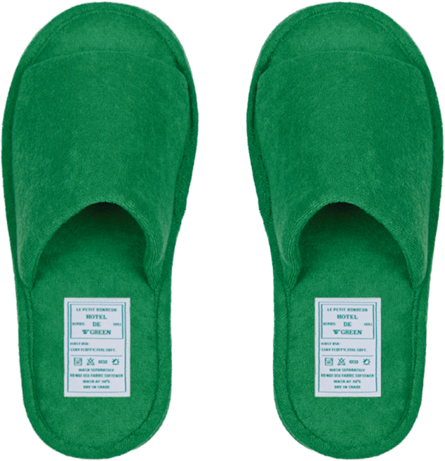 더블유그린 사뿐사뿐 워셔블 테리 실내화