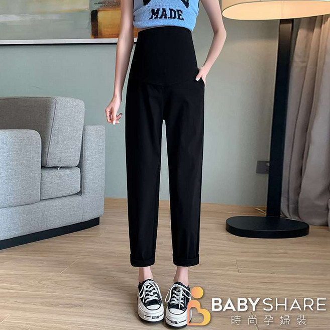BabyShare時尚孕婦裝 涼感竹節彈力孕婦長褲 孕婦褲 孕婦裝 OCL062G3R
