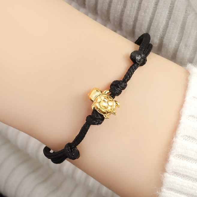 주리에떼 24K 거북이 순금999 재물운 장수 럭키 에버 매듭 팔찌