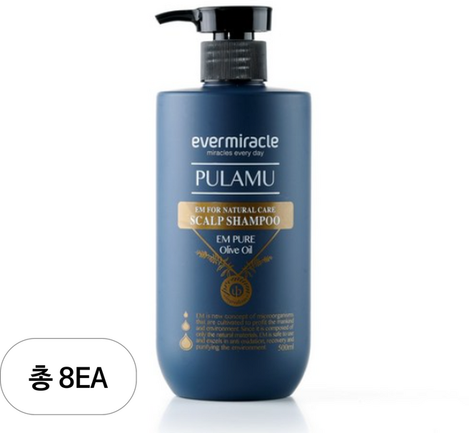 에버미라클 EM 스칼프 탈모증상완화 샴푸, 500ml, 8개
