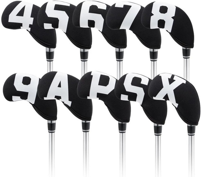 플랜와이 아이언커버 세트, 네오프랜 블랙커버&화이트넘버