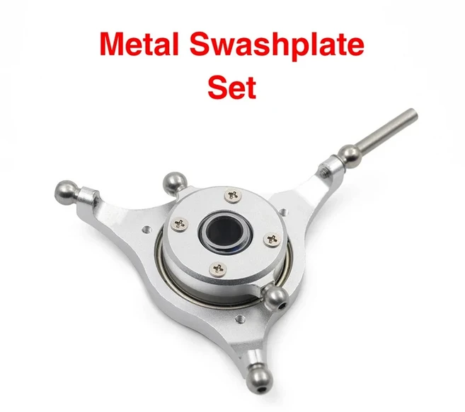 플라이 윙 FW450L V3 RC 헬리콥터 부품 배터리 모터 ESC 서보 메인 샤프트 기어 하우징 컨트롤 암 세트 G, [03] Metal Swashplate Set, 1개