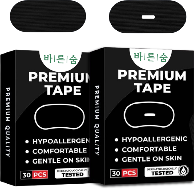 바른숨 대형 입벌림방지 입막음밴드, 60P