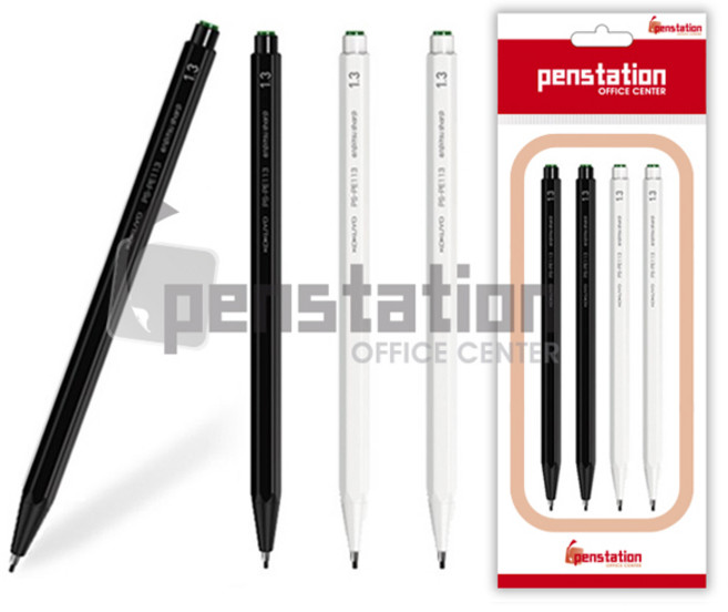 코쿠요 엔피츠 쥬니어 연필 샤프 세트, 샤프 1.3mm 블랙 2개+화이트 2개