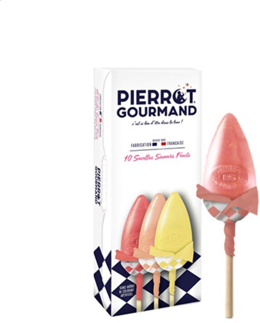 [피에로구르망] 믹스후르츠맛 롤리팝 프랑스 명품 사탕 캔디 롤리팝 막대사탕 과일사탕 (피에르구르망), 130g, 1개