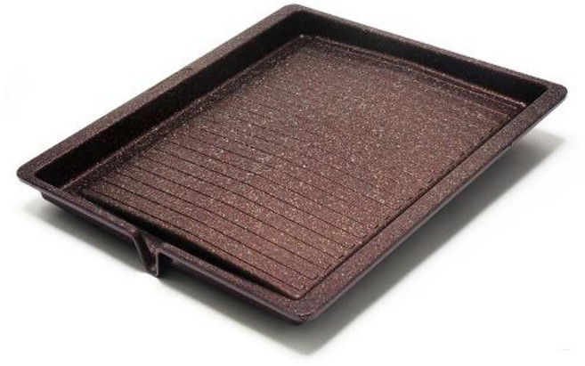 인터쿡 인터국 국산 사각 구이팬 멀티 그릴 삼겹살 고기불판, 1개, 34cm