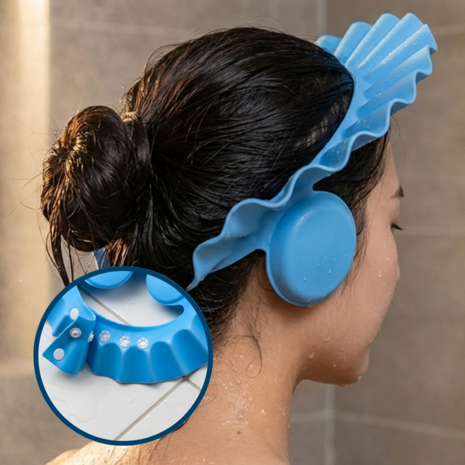 하리연 샤워캡 성인 목욕탕 방수 샴푸 헤어, 파랑색, 1개