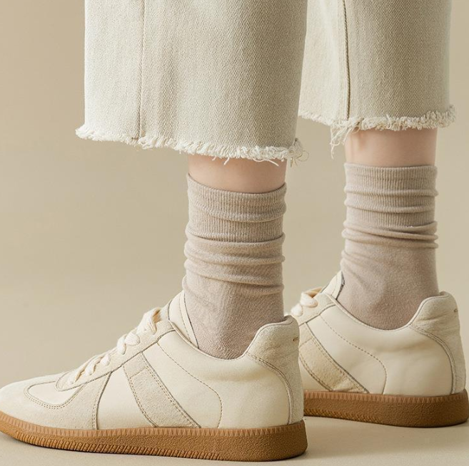 8bloom 여성양말 데일리 무지 중목양말 5족 세트