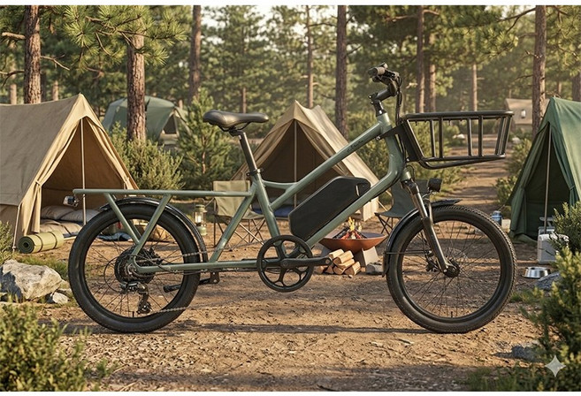 알톤 알마타 C20 500W 전기자전거 / 시마노 8단 여행용 캠핑용 배달용 전기자전거, 매트 블루 그레이