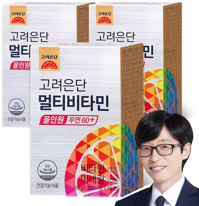 고려은단 멀티비타민 올인원 우먼 60+, 60정, 3개