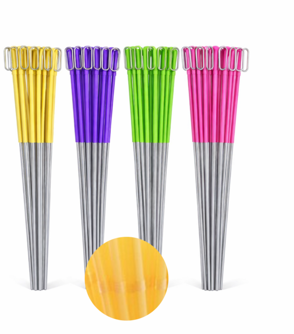 DEEP 측량 깃발 말뚝 클립 50cm 3.5mm, 10개, 노랑