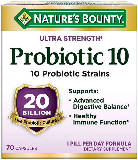 네이처스 바운티 프로바이오틱 울트라 스트랭스 유산균 70정, 1개