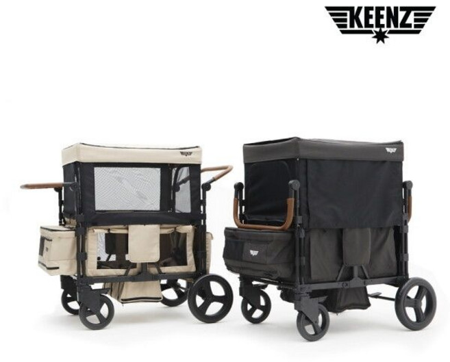 [킨즈] 무브2.0 4인용 유아 웨건 쌍둥이유모차 애견 반려동물 캠핑웨건 무브2 (4종 악세사리 포함), 오트 베이지