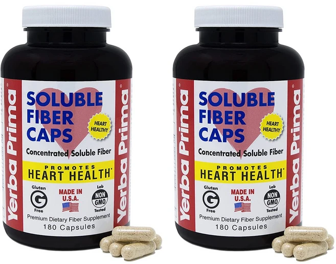 Yerba Prima 예르바 프리마 수용성 식이섬유 180캡슐 2개 +포스트 카드 세트, 180정 - 쿠팡