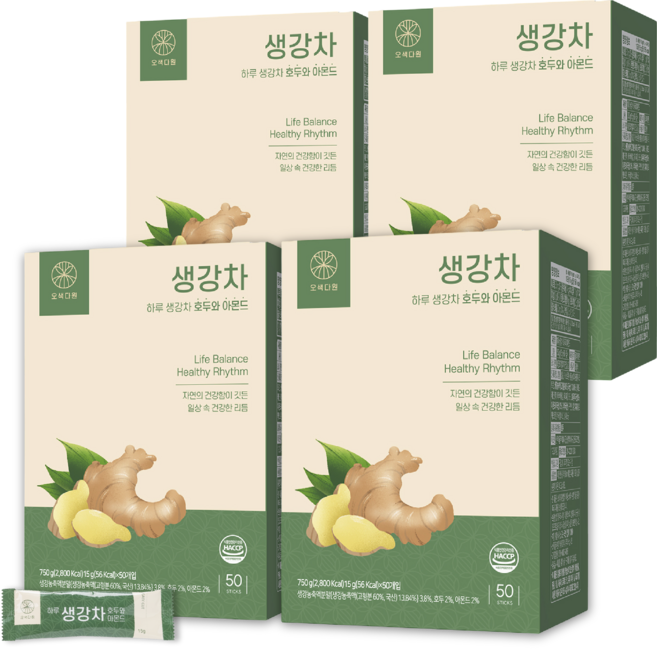 오색다원 하루 생강차, 15g, 50개입, 4개