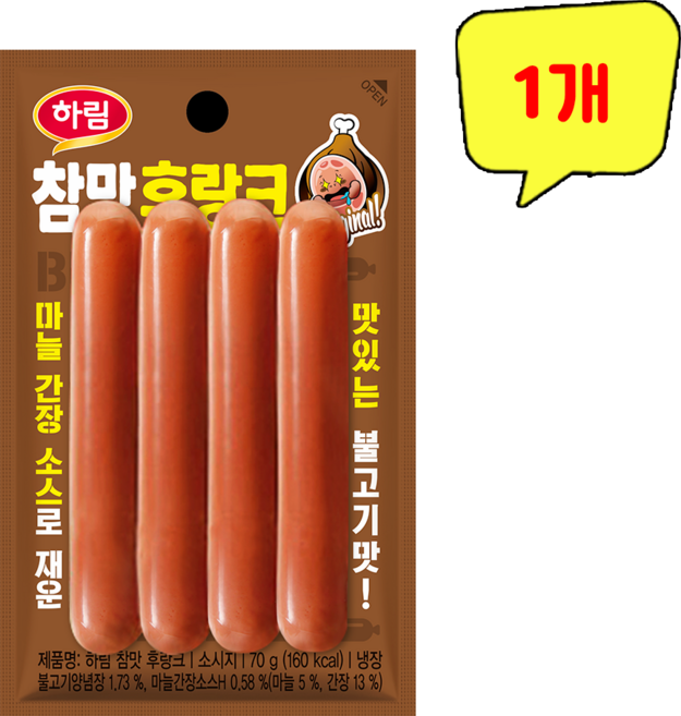 하림 참맛 후랑크 70g, 1개