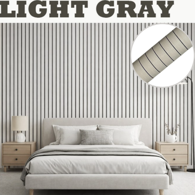 오르티 접착식 템바보드 셀프 인테리어 붙이는 템파보드 단열 벽지, 연그레이