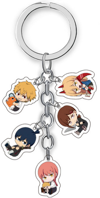 일본애니 포도송이 대롱 아크릴 키링 탕후루 키링 진격의 거인 주술회전 지박소년 체인소맨 하이큐 귀멸의 칼날 굿즈, 1개, A332 체인소맨